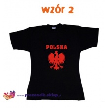 Koszulka kibica - POLSKA i ORZEŁ - wersja 2 - prezent dla chłopaka