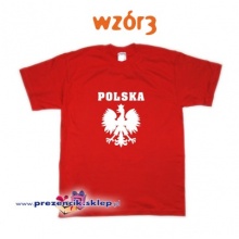 Koszulka kibica - POLSKA i ORZEŁ - wersja 2 - prezent dla chłopaka