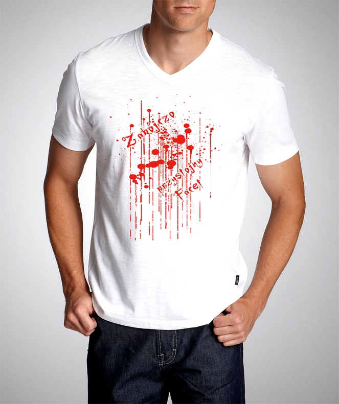 Krwawa Koszulka - Zabójczo Przystojny Chłopak - super prezent na dzień chłopaka