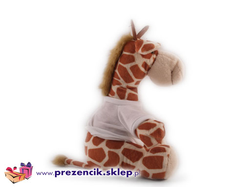 Zdjęcie z profilu żyrafy - pluszaka